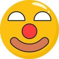 Clown Emoji Funny Face Flat Style vector