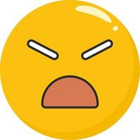 Persevering Face Emoji Strained Look vector