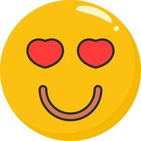 Smiling Face With Love Eyes Emoji vector