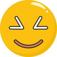 Cute Smiling Emoji Colorful Icon vector