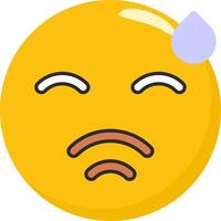Embarrassed Face Emoji Shy Look vector