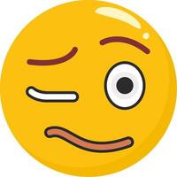 Woozy Face Emoji Dizzy Expression vector