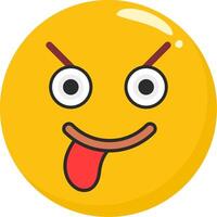Mocking Face Emoji With Tongue vector