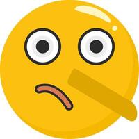 Liar Face Emoji Long Nose vector