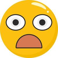 Anguished Face Emoji With Tense Eyes vector