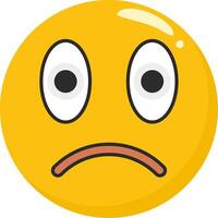 Flushed Face Emoji With Red Cheeks vector
