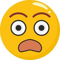 Fearful Face Emoji With Sweat Drop vector