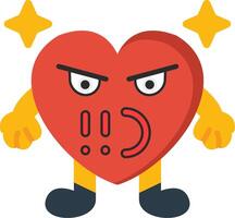 Pressure Heart Emotion Icon in Flat Style vector