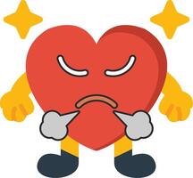 Steaming Heart Feeling Flat Design vector