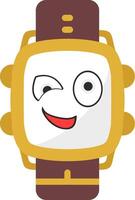 Wink Watch Dial Emoji Icon vector