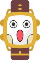 Shocked Face Watch Dial Design vector