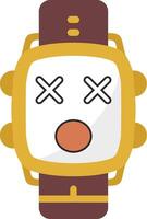 Dizzy Mood Colorful Watch Dial Icon vector