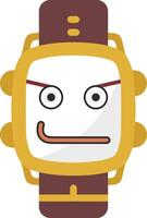 Bad Mood Watch Dial Illustration vector