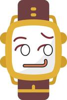Smirk Face Emoji Watch Dial Art vector