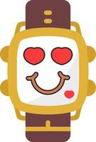 Smiling With Hearts Watch Dial Art vector
