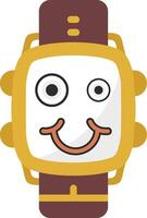 Zany Mood Watch Dial Emoji Icon vector