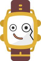 Monocle Face Watch Dial Flat Icon vector