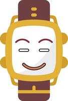 Happy But Relieved Watch Dial Face vector