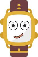 Rolling Eyes Expression Watch Dial vector