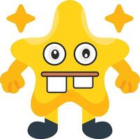Ugly Expression Star Colourful Flat Icons vector