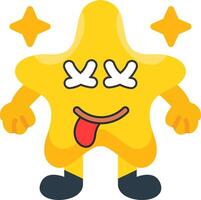 Dead Face Star Colourful Art vector