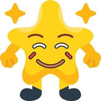 Joy Star Smile Colourful Happy Flat Icon vector