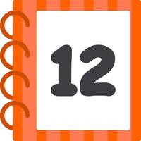 Colorful Flat for Number Twelve vector