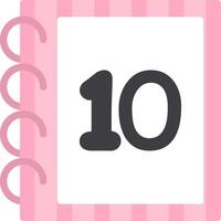 Bright and Colorful Flat Icon Ten vector
