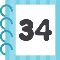 Educational Icon Thirty Four in Flat Style vector