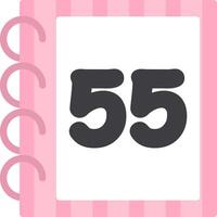 Bright and Flat Icon Fifty Five vector