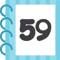 Fun Educational Icon Fifty Nine vector