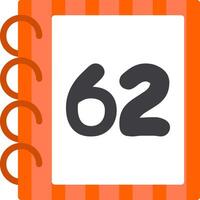 Educational Flat Icon Sixty Two vector