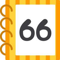 Sixty Six Flat Icon Educational Design vector