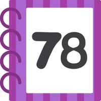 Learning Flat Icon for Seventy Eight vector