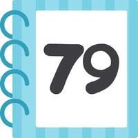Seventy Nine Flat Number Design vector