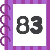 Fun and Flat Icon Eighty Three Number vector