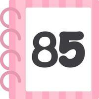 Flat Eighty Five Number Icon vector