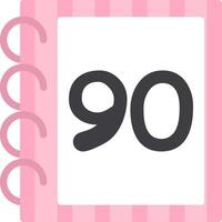 Flat Icon Design for Ninty Number Fun vector