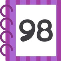 Ninty Eight Flat Learning Icon vector