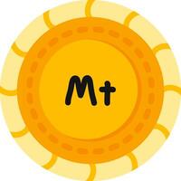 Metical Coin in Flat Color Style vector