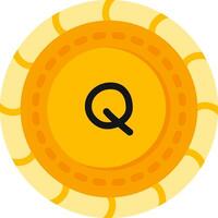 Quetzal Coin in Flat Color Style vector