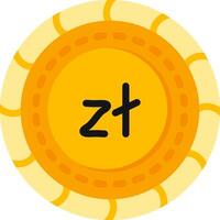 Zloty Coin Flat Currency Design vector