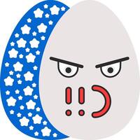 Pressure Expression Easter Egg Icon vector