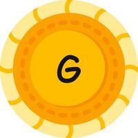 Gourde Coin Flat Colorful Icon vector