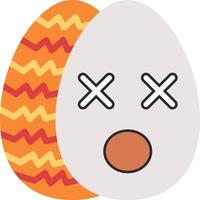 Dizzy Eyes Easter Egg Swirling Expression vector