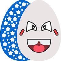 Laughing Easter Egg with Open Mouth vector