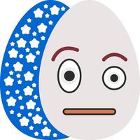 Suspicious Easter Egg Side Eye Face vector