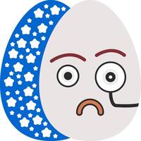 Detective Easter Egg Emoji with Magnifier vector