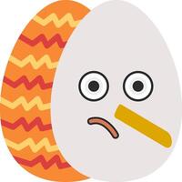 Liar Face Easter Egg with Long Nose vector