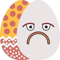 Pouting Face Easter Egg Moody Expression vector